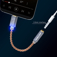 KEYSION HIFI DAC wzmacniacz słuchawkowy rodzaj USB C na gniazdo Jack do słuchawek 3.5mm adapter audio 32bit 384kHz dekoder cyfrowy konwerter AUX 3